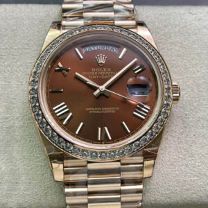 Rolex Day Date M228345RBR-0009 EW Factory Rose Gold Replica Watch