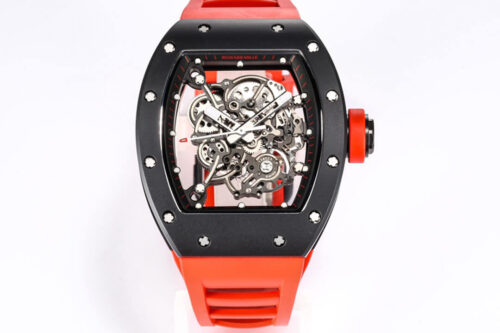 Richard Mille RM-055 BBR Factory Ceramic Case Red Strap Replica Watch