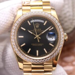 Rolex Day Date 40MM EW Factory Yellow Gold Diamond Replica Watch