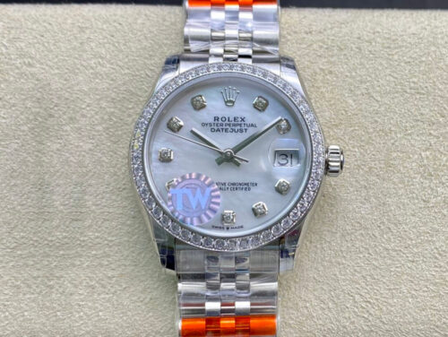 Rolex Datejust M278384RBR-0008 TW Factory Diamond Bezel Replica Watch