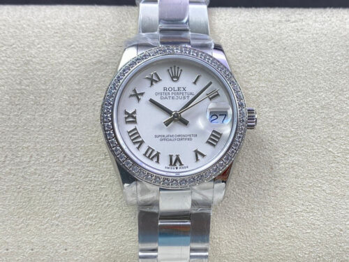 Rolex Datejust M278384RBR-0013 31MM EW Factory Diamond Bezel Replica Watch