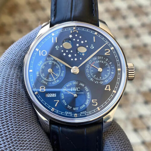 IWC Portuguese Perpetual Calendar IW503401 APS Factory Blue Dial Replica Watch
