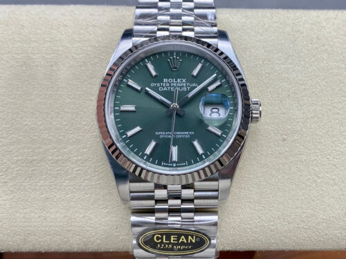 Rolex Datejust M126234-0051 36MM Clean Factory Green Dial Replica Watch