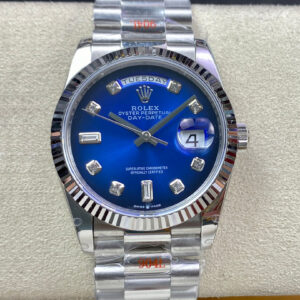 Rolex Day Date M128239-0023 36MM GM Factory Blue Dial Replica Watch