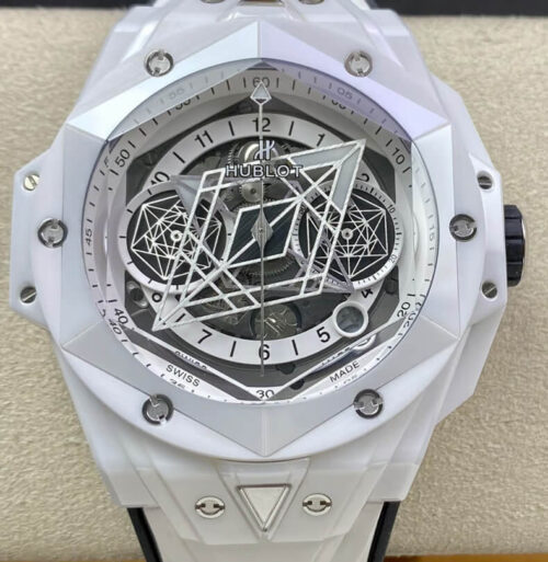 Hublot Big Bang Sang Bleu II 418.HX.2001.RX.MXM21 BB Factory White Ceramics Replica Watch