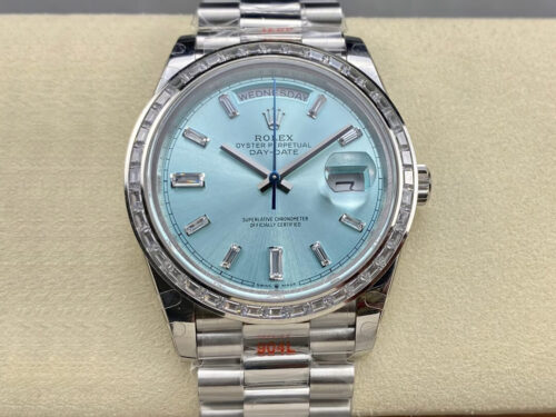 Rolex Day Date M228396TBR-0002 GM Factory Diamond Bezel Replica Watch