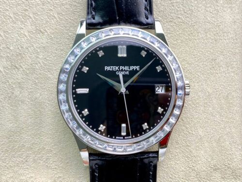 Patek Philippe Calatrava 5298P-012 ZF Factory Diamond Bezel Replica Watch
