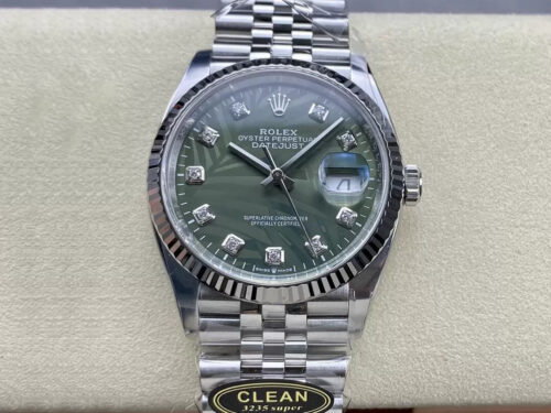 Rolex Datejust M126234-0055 36MM Clean Factory Diamond Dial Replica Watch
