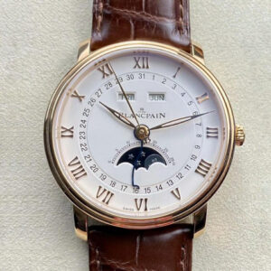 Blancpain Villeret 6654-3642-55B OM Factory V3 Rose Gold Case Replica Watch