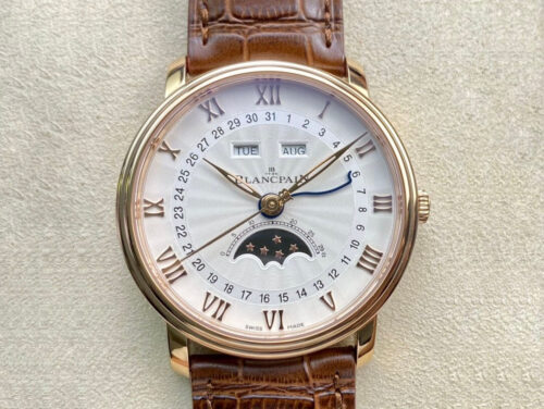 Blancpain Villeret 6654 OM Factory V3 Leather Strap Replica Watch