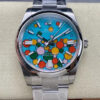 Rolex Oyster Perpetual M124300-0008 41MM EW Factory Turquoise Blue Dial Replica Watch