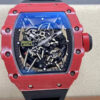 Richard Mille RM35-02 T+ Factory Red Carbon Fiber Case Black Rubber Strap Replica Watch