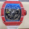 Richard Mille RM35-02 T+ Factory Carbon Fiber Case White Rubber Strap Replica Watch