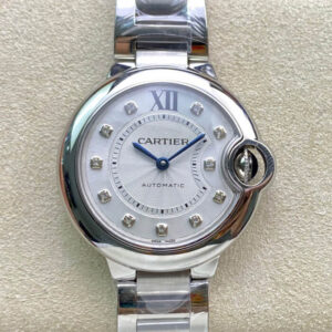 Ballon Bleu De Cartier WE902074 33MM V6 Factory Steel Strap Replica Watch