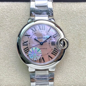 Ballon Bleu De Cartier 33MM AF Factory Pink Dial Replica Watch