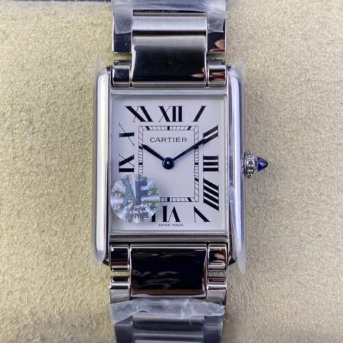 Cartier Tank WSTA0052 AF Factory Steel Strap Replica Watch