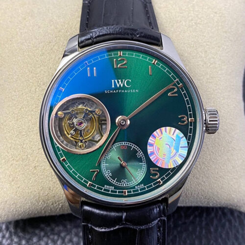 IWC Portuguese ZF Factory Tourbillon Green Dial Replica Watch