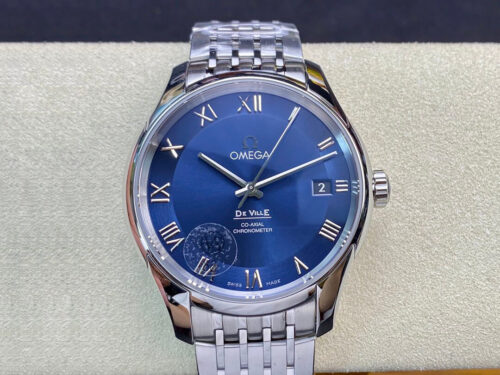 Omega De Ville 431.10.41.21.03.001 VS Factory Blue Dial Replica Watch
