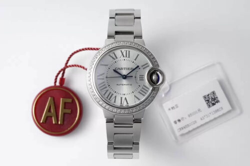 Ballon Bleu De Cartier W4BB0028 33MM AF Factory Diamond Bezel Replica Watch
