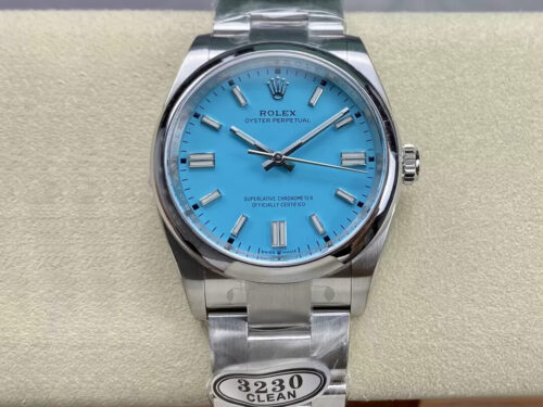 Rolex Oyster Perpetual M126000-0006 36MM Clean Factory Turquoise Blue Dial Replica Watch
