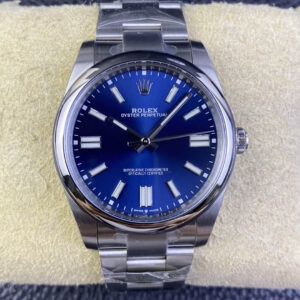 Rolex Oyster Perpetual M124300-0003 41MM Clean Factory Blue Dial Replica Watch
