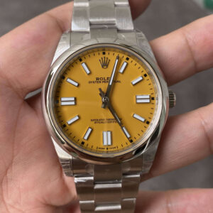 Rolex Oyster Perpetual 41MM M124300-0004 VS Factory Yellow Dial Replica Watch