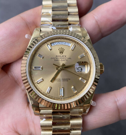 Rolex Day Date M228238-0005 GM Factory V2 Gold Dial Replica Watch