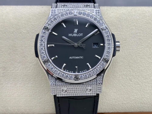 Hublot Classic Fusion 542.NX.1171.LR.1704 42MM HB Factory Diamond Black Dial Replica Watch