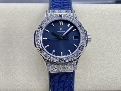 Hublot Classic Fusion 33MM Quartz HB Factory Blue Dial Replica Watch