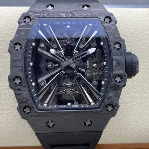 Richard Mille RM12-01 Tourbillon RM Factory Black Skeleton Dial Replica Watch
