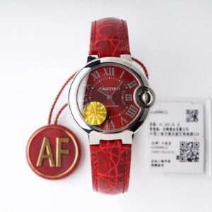 Ballon Bleu De Cartier WSBB0022 33MM AF Factory Red Strap Replica Watch
