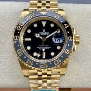 Rolex GMT Master II M126718GRNR-0001 Clean Factory Yellow Gold Replica Watch