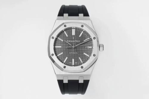 Audemars Piguet Royal Oak 15400 APS Factory Gray Dial Rubber Strap Replica Watch