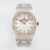 Audemars Piguet Royal Oak Quartz 33MM 67651SR.ZZ.1261SR.01 ZF Factory White Dial Replica Watch