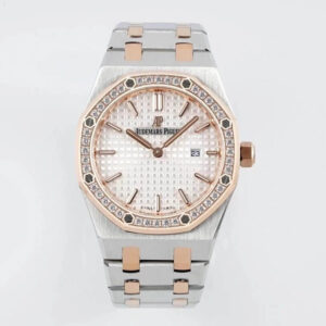 Audemars Piguet Royal Oak Quartz 33MM 67651SR.ZZ.1261SR.01 ZF Factory White Dial Replica Watch
