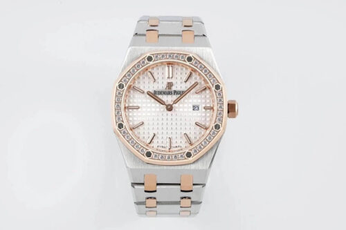 Audemars Piguet Royal Oak Quartz 33MM 67651SR.ZZ.1261SR.01 ZF Factory White Dial Replica Watch
