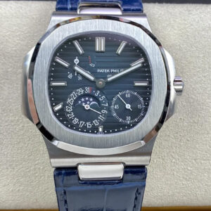 Patek Philippe Nautilus 5712 GR Factory Blue Leather Strap Replica Watch