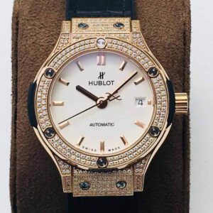 Hublot Classic Fusion 38MM HB Factory Diamond White Dial Replica Watch