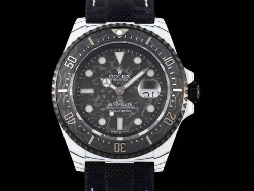 Rolex Sea-Dweller Diw Factory Carbon Fiber Black Strap Replica Watch