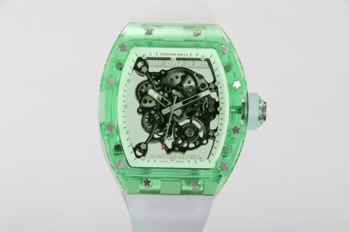 Richard Mille RM055 RM Factory Green Skeleton Dial Replica Watch