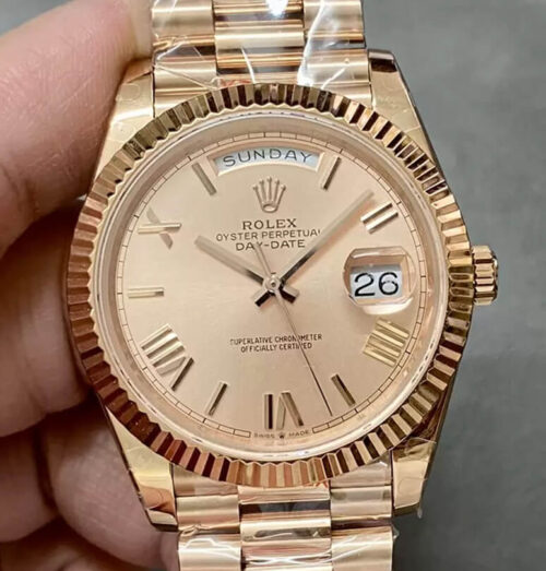 Rolex Day Date M228235-0001 GM Factory Rose Gold Replica Watch