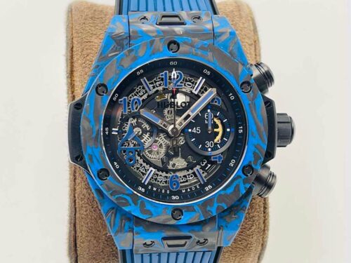 Hublot BIG BANG HB Factory Carbon Fiber Blue Case Replica Watch