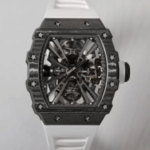 Richard Mille RM12-01 Tourbillon RM Factory Carbon Fiber White Strap Replica Watch