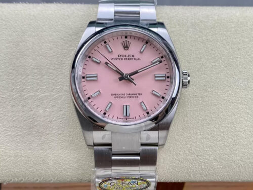 Rolex Oyster Perpetual M126000-0008 36MM Clean Factory Pink Dial Replica Watch