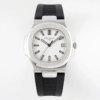Patek Philippe Nautilus 5711 PPF Factory White Dial Rubber Strap Replica Watch