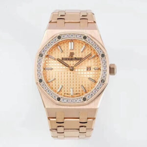 Audemars Piguet Royal Oak Quartz 33MM 67651OR.ZZ.1261OR.03 ZF Factory Diamond Bezel Replica Watch