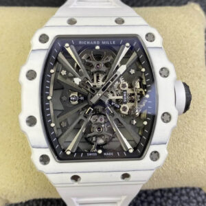 Richard Mille RM12-01 Tourbillon RM Factory White Rubber Strap Replica Watch