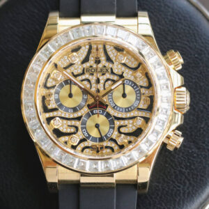 Rolex Cosmograph Daytona 116588 TBR Noob Factory Yellow Gold Diamond Bezel Replica Watch