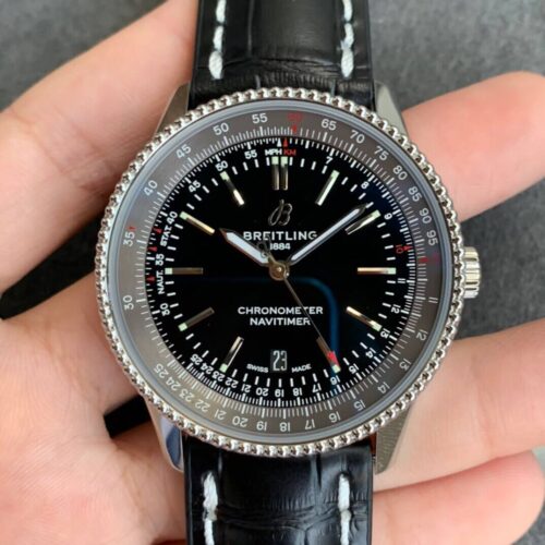 Breitling Navitimer 1 V7 Factory Stainless Steel Black Dial Replica Watch