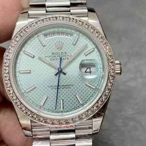 Rolex Day Date 228236 GM Factory V2 Counterweight Version Blue Dial Replica Watch